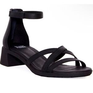 New Eileen Fisher Noni block heel sandals Size‎ 7 Black Cocktail